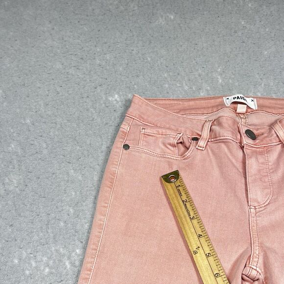 Paige Jeans Womens Size 28 Faded Petal Pink Verdugo Ankle Jeans Pockets - Picture 14 of 15